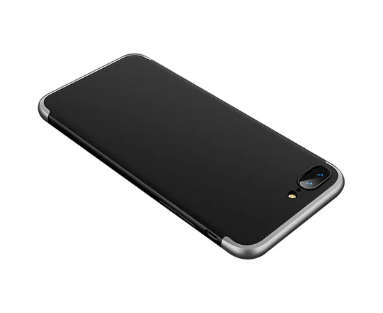 Пластиковая накладка GKK LikGus 360 градусов (opp) для Apple iPhone 7 plus / 8 plus (5.5") Черный / Серебряный