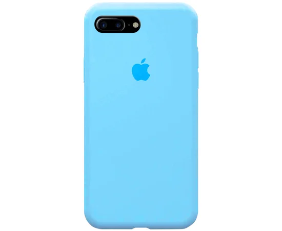 Чохол Silicone case (A) (з закритим низом) для Apple iPhone 7 plus / 8 plus (5.5 ") Блакитний / Mist blue