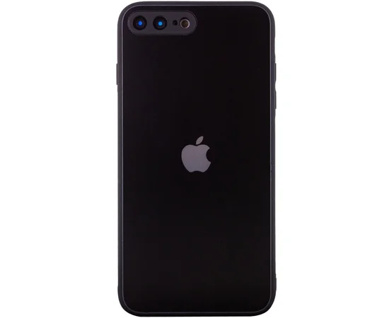 TPU + Glass чохол Matte Candy Full camera для Apple iPhone 7 plus / 8 plus (5.5 ") Чорний