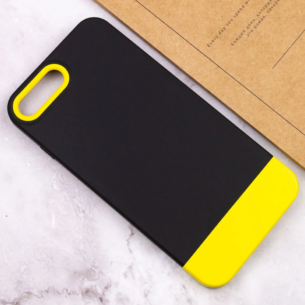 Чехол TPU+PC Bichromatic для Apple iPhone 7 plus / 8 plus (5.5") Black / Yellow