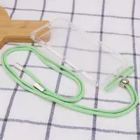 Чехол TPU Crossbody Transparent для Apple iPhone 7 plus / 8 plus (5.5") Мятный