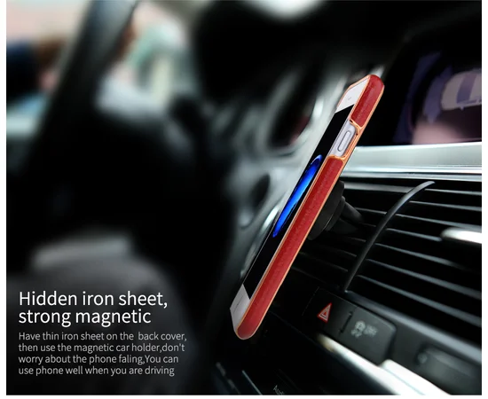 Кожаная накладка с подставкой Nillkin M-Jarl Series для Apple iPhone 7 / 8 (4.7") Красный