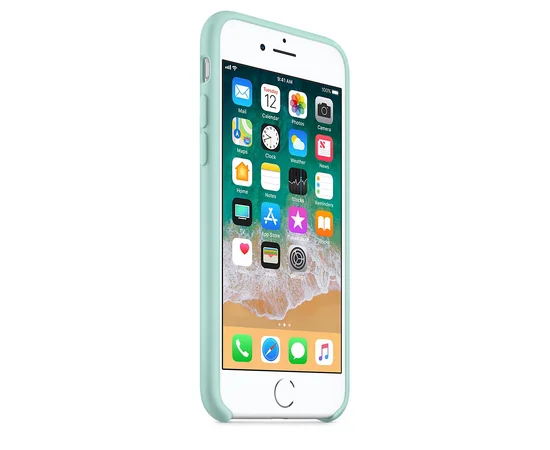 Силиконовый чехол Soft cover для Apple iPhone 7 / 8 (4.7") Голубой / Marine Green