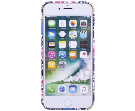 Tpu чехол "SM" светящийся (Glow in the Dark) для Apple iPhone 7 / 8 (4.7") Черный / Золотой