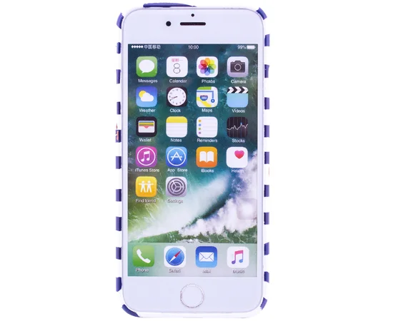 Tpu чехол "SM" светящийся (Glow in the Dark) для Apple iPhone 7 / 8 (4.7") Белый / Синий