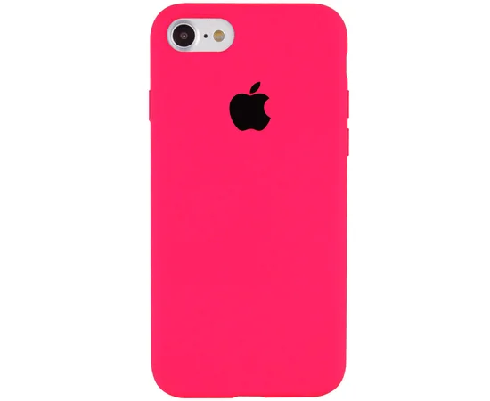 Чехол Silicone case (A) (с закрытым низом) для Apple iPhone 7 / 8 (4.7") Розовый  / Barbie pink