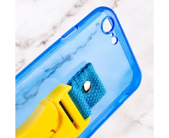 Чехол Handfree с цветным ремешком для Apple iPhone 7 / 8 / SE (2020) (4.7") Синий