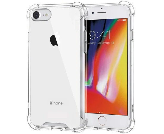 TPU чехол Epic Ease с усиленными углами для Apple iPhone 7 / 8 / SE (2020) (4.7") Прозрачный / Transparent