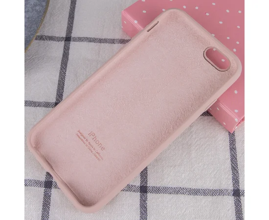 Чехол Silicone case (A) (с закрытым низом) для Apple iPhone 7 / 8 (4.7") Розовый / Pink Sand