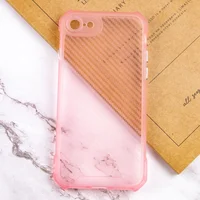 Чохол TPU Ease Carbon для Apple iPhone 7 / 8 / SE (2020) (4.7") Рожевий / Прозорий