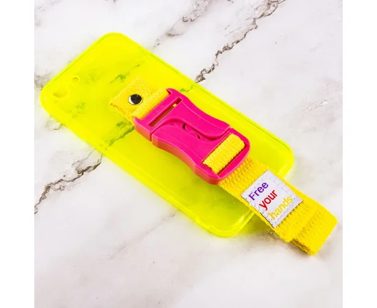 Чехол Handfree с цветным ремешком для Apple iPhone 7 / 8 / SE (2020) (4.7") Желтый