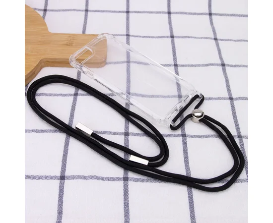 Чехол TPU Crossbody Transparent для Apple iPhone 7 / 8 / SE (2020)(4.7") Черный