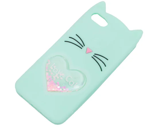 Силиконовый чехол Love Cat 3D для Apple iPhone 7 / 8 (4.7") Мятный / Mint
