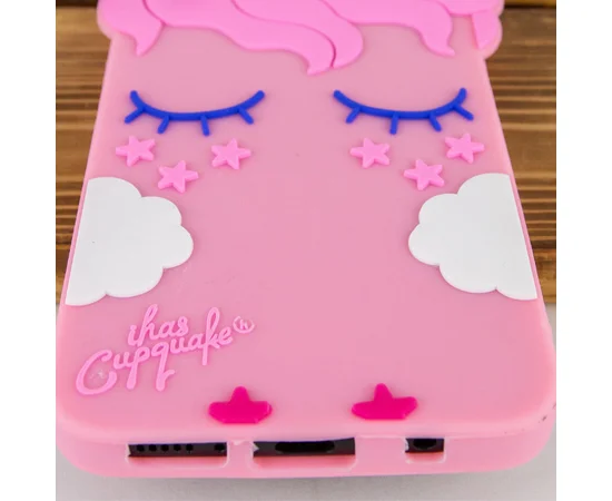 Силиконовая накладка 3D Little Unicorn для Apple iPhone 7 / 8 / SE (2020) (4.7")  Розовый