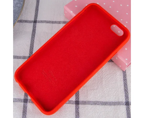 Чехол Silicone case (A) (с закрытым низом) для Apple iPhone 7 / 8 (4.7") Красный / Red