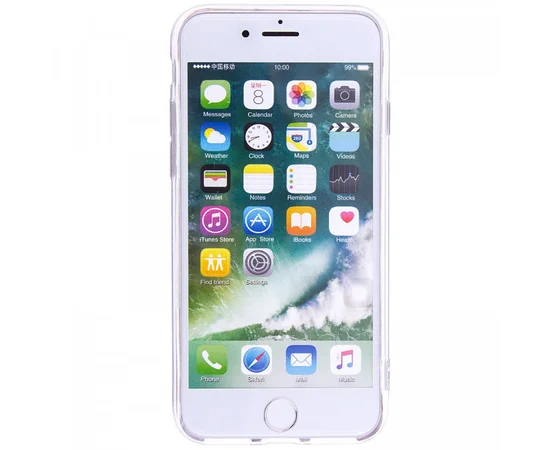 TPU+PC чехол Liquid (glitter) для Apple iPhone 7 / 8 (4.7") (24) Амулет розовый