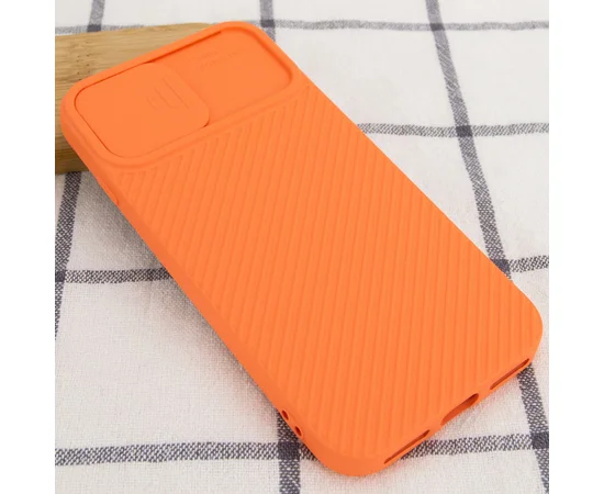 Чехол Camshield Square TPU со шторкой для камеры для Apple iPhone 7 / 8 / SE (2020) (4.7") Оранжевый
