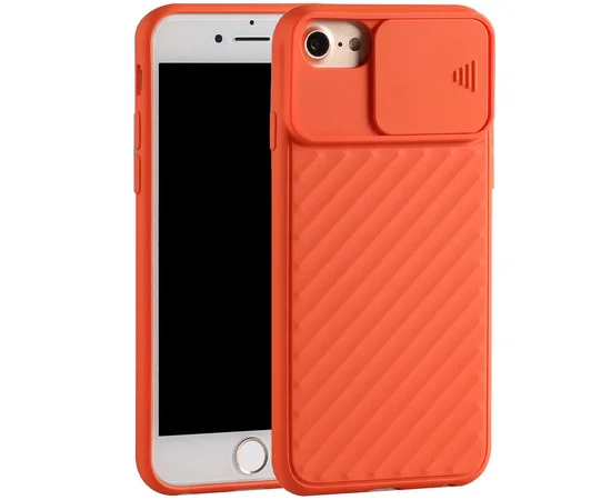 Чехол Camshield TPU со шторкой защищающей камеру для Apple iPhone 6 / 7 / 8 (4.7") Персиковый