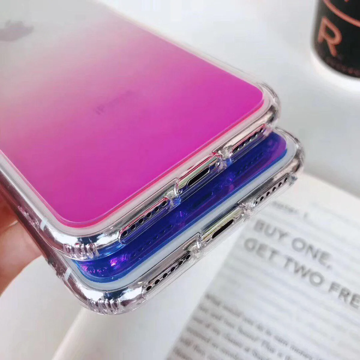 TPU+PC Ombre для Apple iPhone 7 / 8 (4.7") Розовый