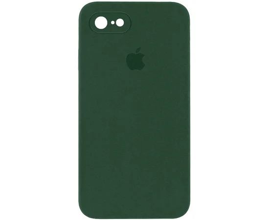 Чехол Silicone Case Square Full Camera Protective (AA) для Apple iPhone 7 / 8 / SE (2020) (4.7") Зеленый / Cyprus Green
