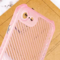 Чохол TPU Ease Carbon для Apple iPhone 7 / 8 / SE (2020) (4.7") Рожевий / Прозорий