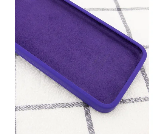 Чехол Silicone Case Square Full Camera Protective (AA) для Apple iPhone 7 / 8 / SE (2020) (4.7") Фиолетовый / Ultra Violet