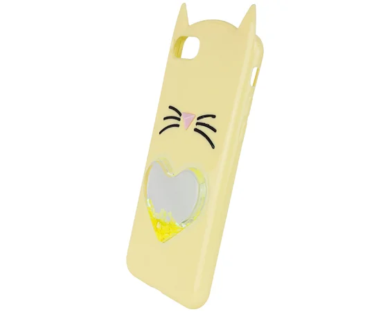 Силиконовый чехол Love Cat 3D для Apple iPhone 7 / 8 (4.7") Желтый