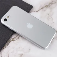 TPU+Glass чехол Matte Candy Full camera для Apple iPhone 7 / 8 / SE (2020) (4.7") Белый