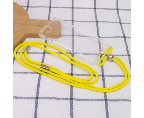 Чехол TPU Crossbody Transparent для Apple iPhone 7 / 8 / SE (2020)(4.7") Желтый