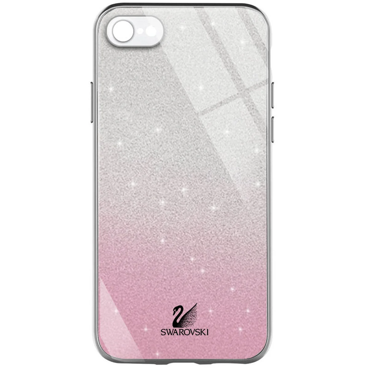 TPU+Glass чехол Swarovski Full Camera для Apple iPhone 7 / 8 / SE (2020) (4.7") Розовый