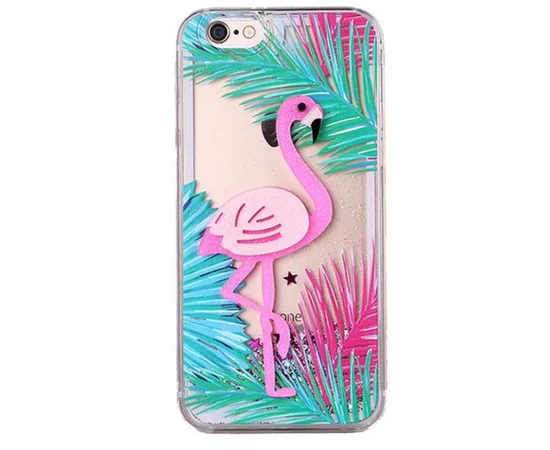 Пластиковая накладка Shine Flamingo для Apple iPhone 7 / 8 (4.7") Зеленые листья