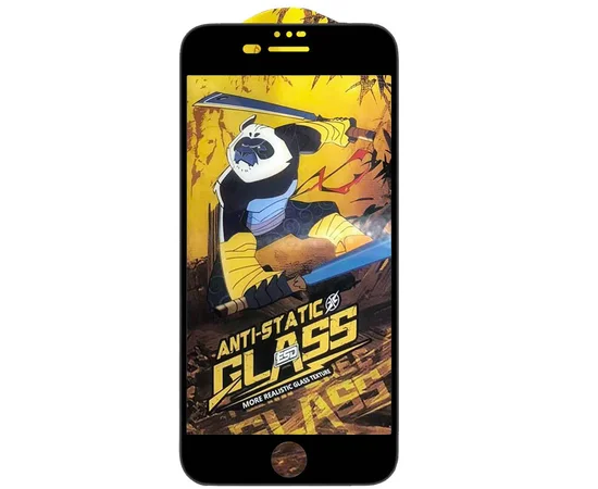 Защитное стекло 5D Anti-static Panda (тех.пак) для Apple iPhone 7 / 8 / SE (2020) (4.7") Черный