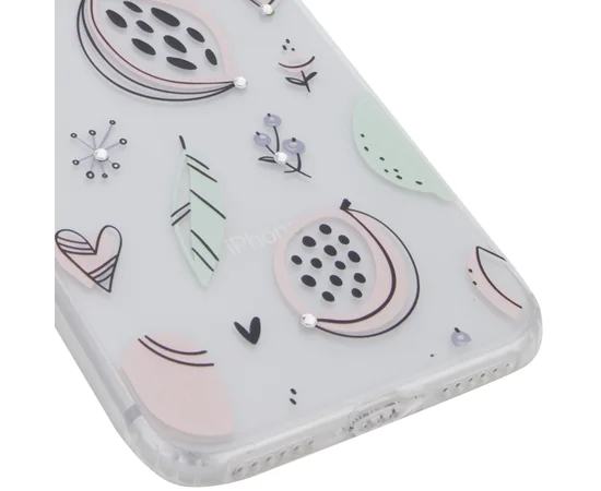 TPU чехол Luxury Diamond full protective для Apple iPhone 7 / 8 (4.7") Прозрачный / Экзотические фрукты