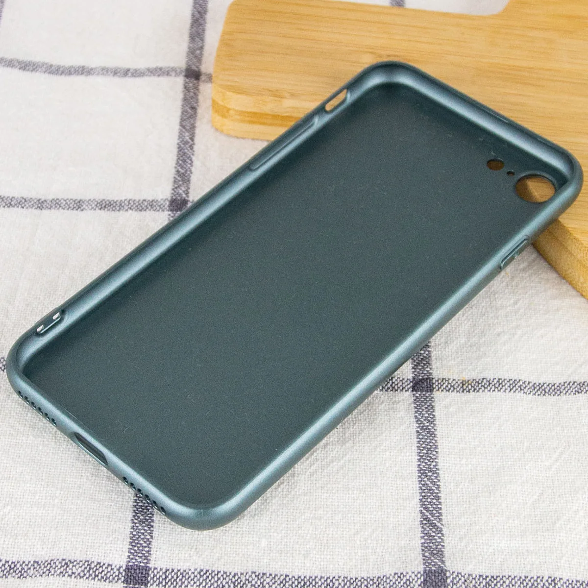 TPU+Glass чехол GLOSSY Logo Full camera для Apple iPhone 7 / 8 / SE (2020) (4.7") Зеленый