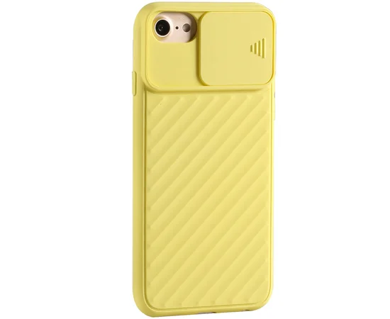 Чехол Camshield TPU со шторкой защищающей камеру для Apple iPhone 6 / 7 / 8 (4.7") Желтый