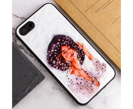 TPU+PC чехол Prisma Ladies для Apple iPhone 7 / 8 / SE (2020) (4.7") Girl in a hat