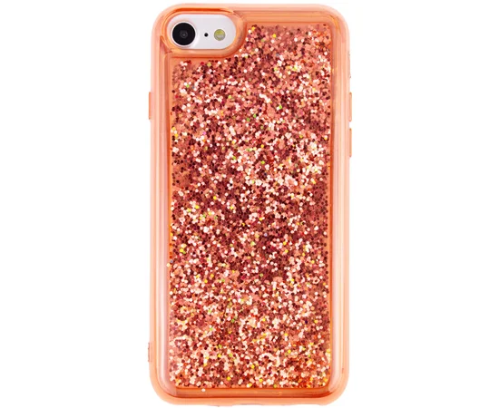 TPU+PC чехол Sparkle (glitter) для Apple iPhone 7 / 8 / SE (2020) (4.7") Персиковый