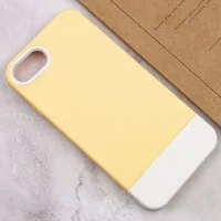 Чехол TPU+PC Bichromatic для Apple iPhone 7 / 8 / SE (2020) (4.7") Creamy-yellow / White