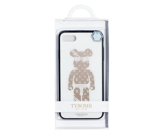TPU+Glass чехол TYBOMB Bear для Apple iPhone 7 / 8 (4.7") Белый