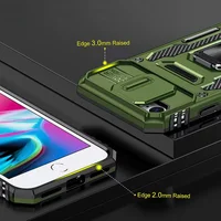Ударопрочный чехол Camshield Army Ring для Apple iPhone 7 / 8 / SE (2020) (4.7") Оливковый / Army Green