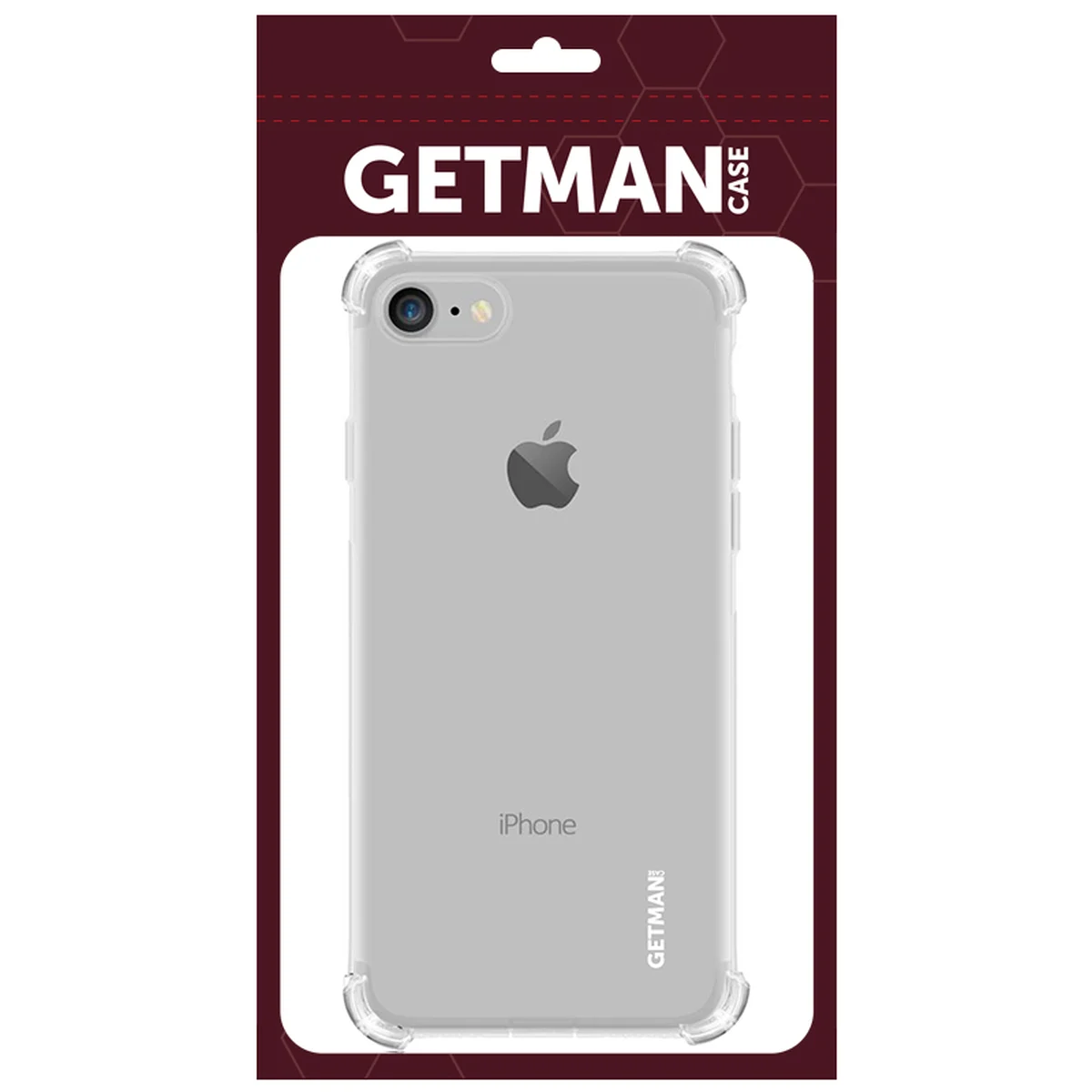 TPU чехол GETMAN Ease logo усиленные углы для Apple iPhone 7 / 8 / SE(2020) (4.7") Прозрачный / Transparent