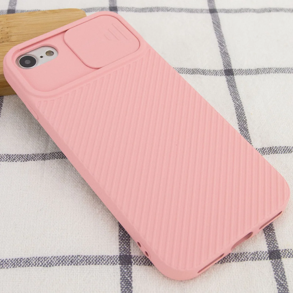 Чохол Camshield Square TPU зі шторкою для камери для Apple iPhone 7/8 / SE (2020) (4.7 ") Rose Gold