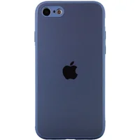 TPU + Glass чохол Matte Candy Full camera для Apple iPhone 7/8 / SE (2020) (4.7 ") Синій