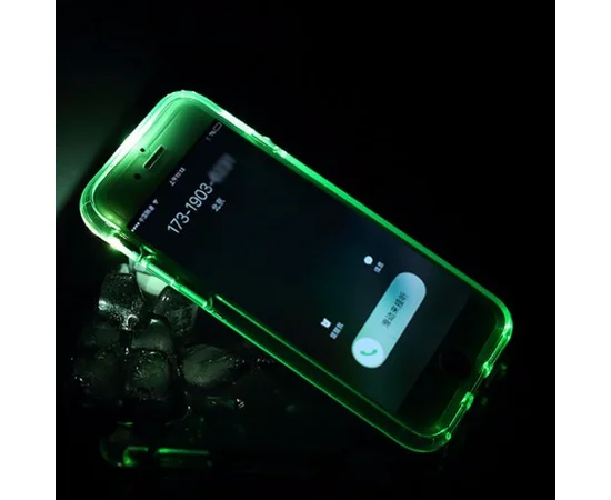 Светящийся TPU чехол ROCK Tube Series для Apple iPhone 7 / 8 (4.7") Зеленый / Transparent Green