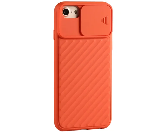 Чехол Camshield TPU со шторкой защищающей камеру для Apple iPhone 6 / 7 / 8 (4.7") Персиковый