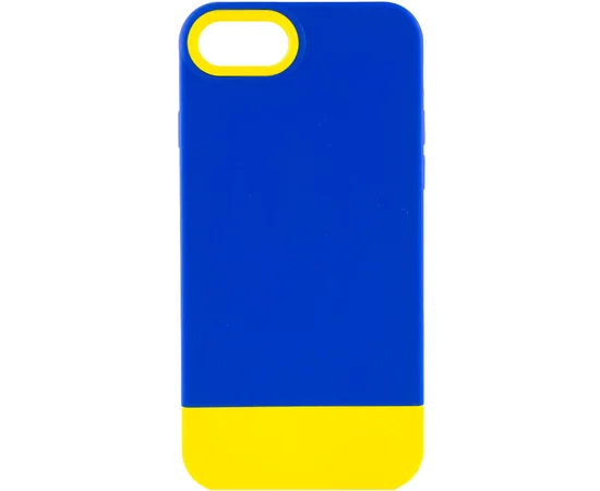Чехол TPU+PC Bichromatic для Apple iPhone 7 / 8 / SE (2020) (4.7") Navy Blue / Yellow
