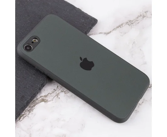 TPU+Glass чехол Matte Candy Full camera для Apple iPhone 7 / 8 / SE (2020) (4.7") Зеленый