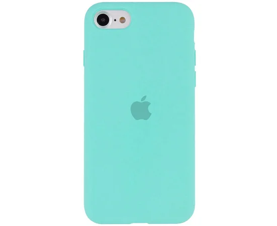 Чехол Silicone Case Full Protective (AA) для Apple iPhone SE (2020) Бирюзовый / Ice Blue