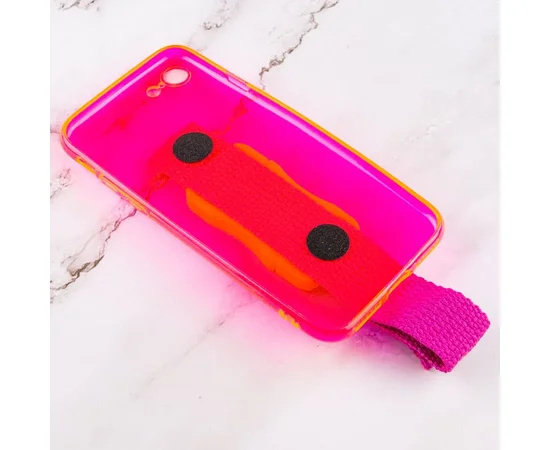 Чехол Handfree с цветным ремешком для Apple iPhone 7 / 8 / SE (2020) (4.7") Розовый