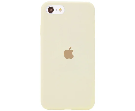 Чехол Silicone Case Full Protective (AA) для Apple iPhone SE (2020) Бежевый / Creamy